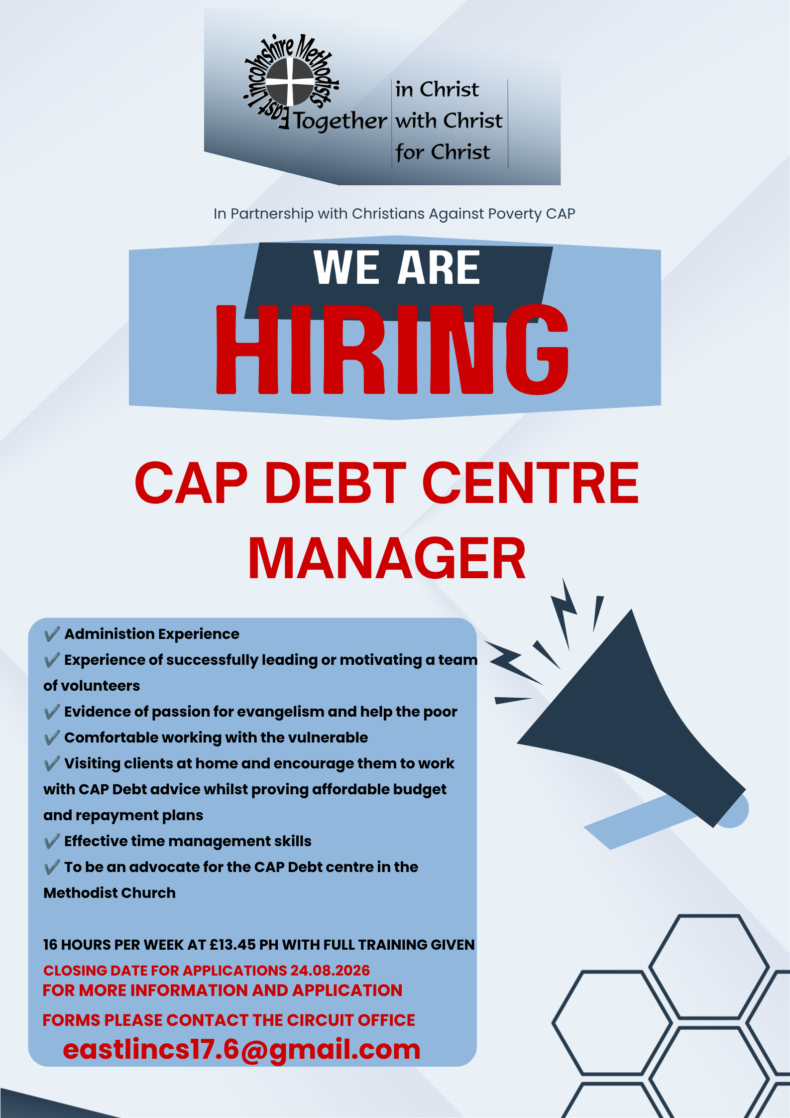 CAP DEBT CENTRE MANAGER JOB 